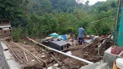Curah Hujan yang Tinggi, 5 Rumah di Cijambe Hancur Karena Longsor dan Banjir