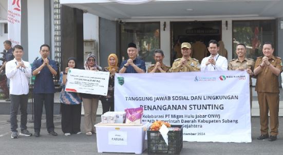 BUMD Subang Sejahtera dan ONWJ Serahkan Bantuan untuk Tangani Stunting