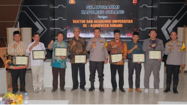 Kapolres Terima Kunjungan Rektor dan Akademisi Universitas Se Kabupaten Subang