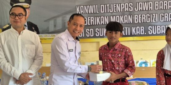 Ditjenpas Jabar Gelar Aksi Sosial di SDN Sukamukti Kalijati Subang