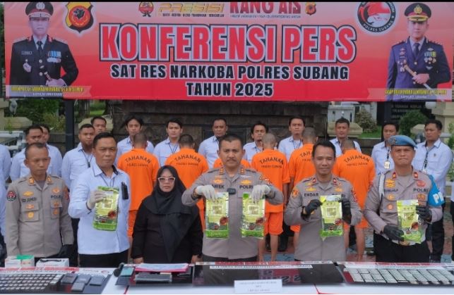 Polres Subang Berhasil Tangkap 6 Pengedar Narkoba