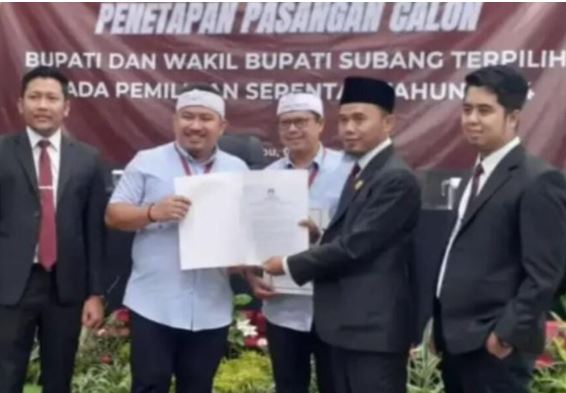 KPU Subang Tetapkan Reynaldy Agus Maskur sebagai Pemimpin Baru Subang 2024 2029