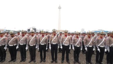 10 Personel Satlantas Polres Subang Ambil Bagian di Parade Akbat HUT Bhayangkara ke 79 di Monas