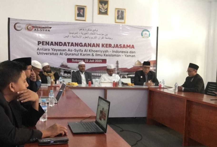 70 Yayasan As Syifa Al Khoeriyyah resmi menjalin kemitraan strategis dengan Universitas Al Quranul Karim Yaman