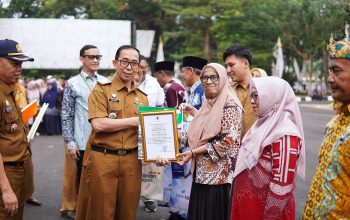 05 Apel pagi yang dipimpin oleh Sekretaris Daerah Kabupaten Subang H. Asep Nuroni berlangsung khidmat